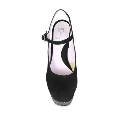 Rita: Black Suede & Snake